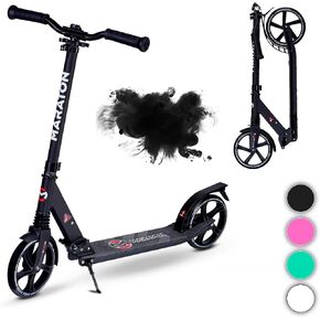 Maraton Kick Scooter for Teens 8-18 Ages | Foldable, Big Wheel, Durable | Scooters for Kids 8-12, 8-10, 13-16 Year Old | Two Wheel Scooter for Teenagers