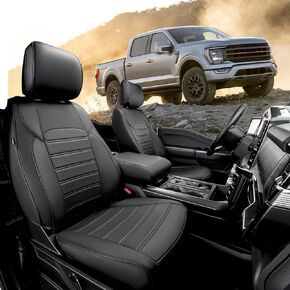 for Ford F150 Seat Covers, Full Covered for 2015-2024 Waterproof Leather Seat Covers,for Ford F150 Truck Accessories 2021 2022 2023 2024,Only Fit 1st Row Bucket Seat SuperCrew (XL,XLT)