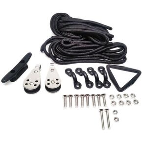 Pactrade Marine Kayak Canoe Boat Anchor Trolley Kit with Rope