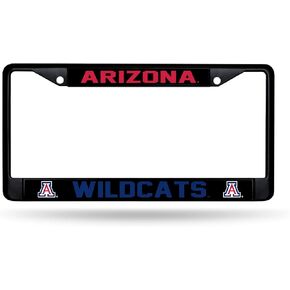 Rico Industries NCAA Arizona Wildcats Black Chrome Frame with Printed Inserts 12" x 6" Car/Truck Auto Accessory