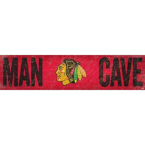 NHL Chicago Blackhawks Unisex Chicago Blackhawks Man Cave Sign, Team, One Size