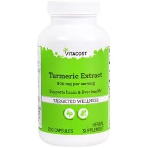 Vitacost Turmeric Extract -- 800 mg per serving - 200 Capsules