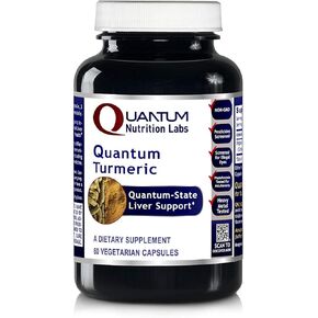 Quantum Nutrition Labs Turmeric - Turmeric Capsules, Turmeric Curcumin Supplement, Liver Support, 500 mg of Curcuma Per Capsule - 60 Vegetarian Capsules