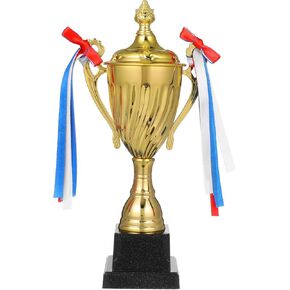 POPETPOP Gold Trophy Cup - 11.4 Trophy for Awards, Metal Trophy Award for Sports Championships, Award Competitions, Adults Kids Party Favors