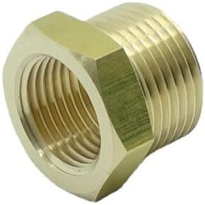 1 Piece 3/8" NPT Pipe Female x M22 x1.5 Male Metric Bushing Reducer Adapter Brass