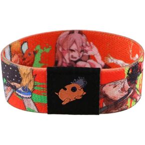 Chainsaw Man Anime Manga 7.1" Reversible Stretch Wristband Wrist Band Bracelet Elastic Strap