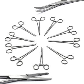 OdontoMed2011® 10 Assorted Kelly Locking HEMOSTAT Forceps 5.5" ODM (Silver)