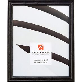 Craig Frames 200ASHBK 8.5 by 11-Inch Picture Frame, Wood Grain Finish, 0.75-Inch Wide, Black