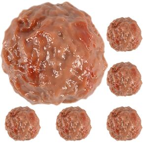 SAFIGLE 8Pcs Artificial Beef Meatballs Fake Simulation Beef Ball Lifelike Meat Food Model for Home Kitchen Photography Props Party Decorations