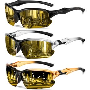 Sports Polarized Sunglasses for Men Cycling Running UV Protection Sun Glasses Lightweight Half Frame Goggles-YS