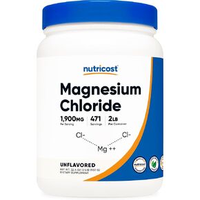 Nutricost Magnesium Chloride (2LBS) - Gluten-Free, Vegetarian, Non-GMO