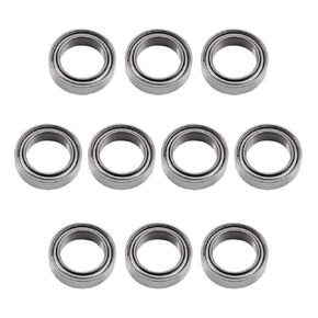 Hilitand 10Pcs 10x15x4mm 6700ZZ Thin Section Bearing, Double Shielded Bearing, Thin Section Bearing, Mini Ball Bearings