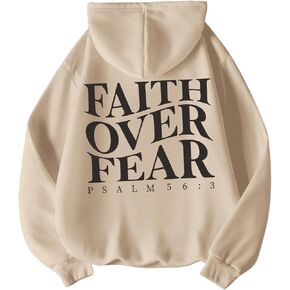 Women's Letter Print Hooded Sweatshirt Drawstring Long Sleeve Drop Shoulder Hoodies