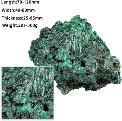SUNYIK Natural Raw Malachite Crystal Cluster Stone, Healing Reiki Crystal Rocks Mineral Specimen for Home Decoration, 0.55lb in Saudi Arabia