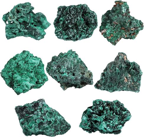 SUNYIK Natural Raw Malachite Crystal Cluster Stone, Healing Reiki Crystal Rocks Mineral Specimen for Home Decoration, 0.55lb in Saudi Arabia