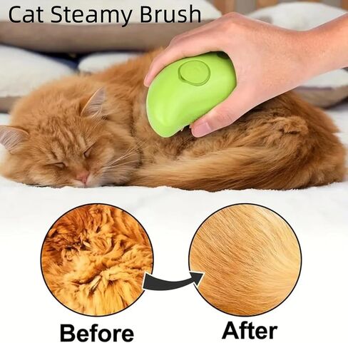 فرشاة ستيمي مانجو للقطط، فرشاة شعر للحيوانات الأليفة بالبخار 3 في 1 للكلاب والقطط، تقضي على شعر الحيوانات الأليفة المتطاير والمتشابك، فرشاة تزيين مع رذاذ الماء لمستلزمات القطط، مشط للكلاب لتساقط الشعر وتدليكه in Kuwait
