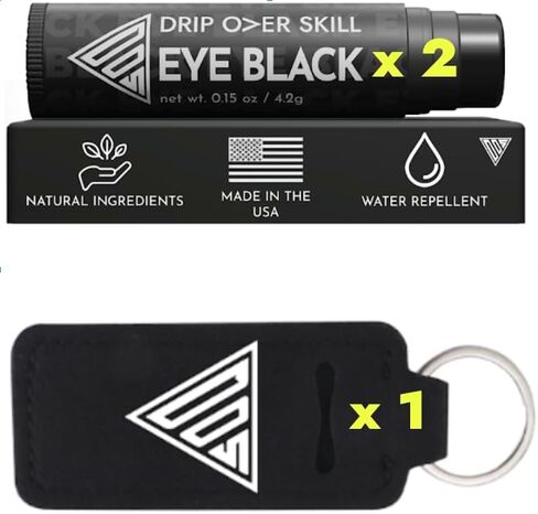 Eye Black Stick, Made in the USA with Natural Ingredients, Skin Safe Eyeblack, Baseball Drip, Softball Gear, Lacrosse, Football, Sports Eye Black Baseball Accessories, 10 Pack in Kuwait