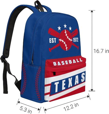17" Backpack Baseball New York Casual Lightweight Large Capacity Bookbag Laptop Backpack Gifts for Fans Kids Man in Saudi Arabia