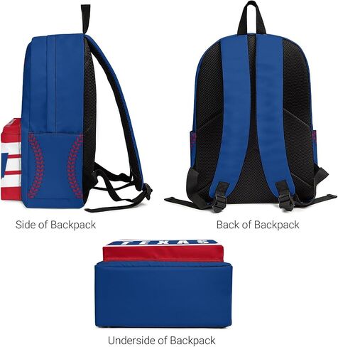 17" Backpack Baseball New York Casual Lightweight Large Capacity Bookbag Laptop Backpack Gifts for Fans Kids Man in Saudi Arabia