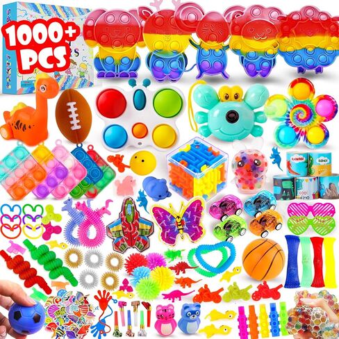 مجموعة ألعاب فيدجيت مكونة من 1000 قطعة، هدايا الحفلات الكبيرة للأطفال، حشوات للجوارب، صندوق الكنز، حفلة عيد الميلاد، جوائز الكرنفال في الفصل الدراسي، حشوات البيناتا، حشوات حقائب الهدايا، تخفيف التوتر، لعبة حسية in Kuwait
