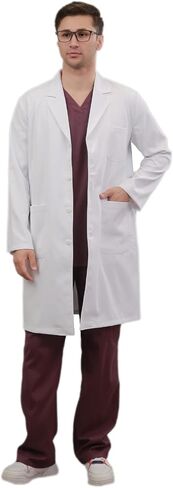 Men's Lab Coat, Long Sleeve White Lab Coat, Hospital Uniform, Men's White Lab Coat in Saudi Arabia