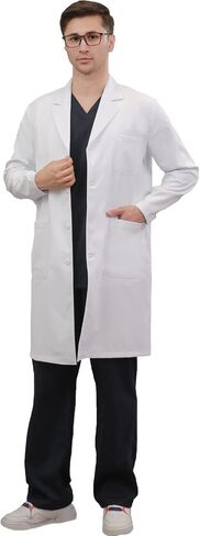 Men's Lab Coat, Long Sleeve White Lab Coat, Hospital Uniform, Men's White Lab Coat in Saudi Arabia