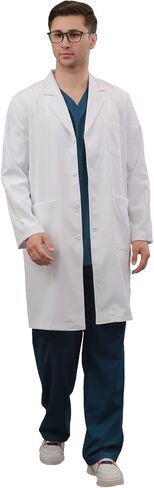 Men's Lab Coat, Long Sleeve White Lab Coat, Hospital Uniform, Men's White Lab Coat in Saudi Arabia