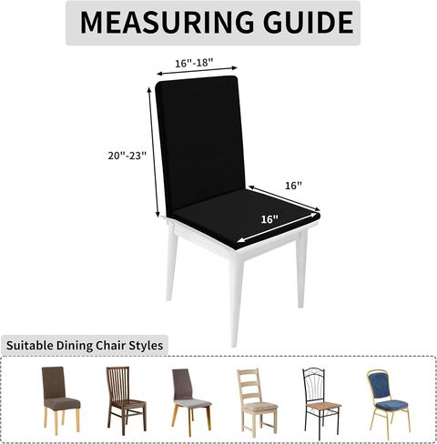 Easy-Going Stretch Dining Chair Cover with Removable Soft Foam Seat Cushion, Non-Slip Dining Room Chair Cover, Machine Washable (2 Pack, Light Gray) in Saudi Arabia