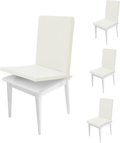 غطاء كرسي طعام قابل للتمدد سهل الاستخدام مع وسادة مقعد إسفنجية ناعمة قابلة للإزالة، غطاء كرسي غرفة الطعام غير قابل للانزلاق، يمكن غسله في الغسالة (عبوتان، رمادي فاتح) in Kuwait