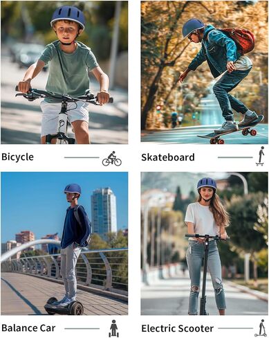 LANOVAGEAR خوذة دراجة للبالغين للرجال والنساء، خوذة دراجة قابلة للتعديل للأطفال للتهوية الحضرية للتنقل، لوح التزلج، سكوتر، الدراجة الإلكترونية in Kuwait