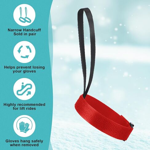 4 Pieces Sport Glove Strap Glove Leash Wrist Strap Ski Handcuff for Hanging Glove, Outdoor in Saudi Arabia