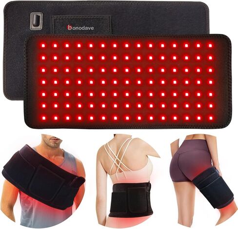 Infrared Red Light Therapy Device for Shoulder Back Hands Muscle Pain Relief Home Use 660nm 850nm Near Infrared Light Heating Therapy Wrap Pad Red Light Therapy Gift for Women Men in Kuwait