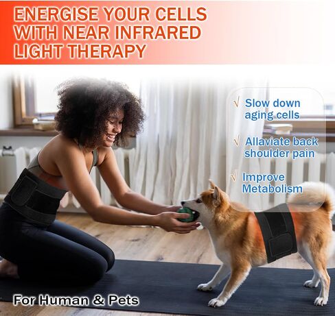 Infrared Red Light Therapy Device for Shoulder Back Hands Muscle Pain Relief Home Use 660nm 850nm Near Infrared Light Heating Therapy Wrap Pad Red Light Therapy Gift for Women Men in Kuwait
