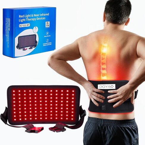 Red Light Therapy Belt Infrared Light Therapy Device for Body Pain Relief Adjustable Wearable Light Therapy Wrap for Waist Knee Back Joint Muscle Pain with Timer in Saudi Arabia