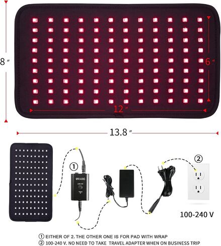 Red Light Therapy Belt Infrared Light Therapy Device for Body Pain Relief Adjustable Wearable Light Therapy Wrap for Waist Knee Back Joint Muscle Pain with Timer in Saudi Arabia