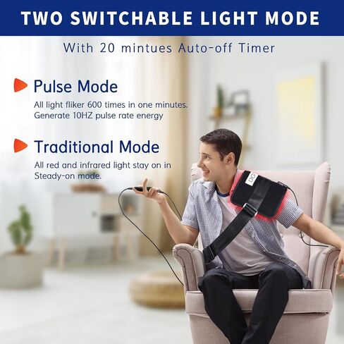 Red Light Therapy Belt Infrared Light Therapy Device for Body Pain Relief Adjustable Wearable Light Therapy Wrap for Waist Knee Back Joint Muscle Pain with Timer in Saudi Arabia