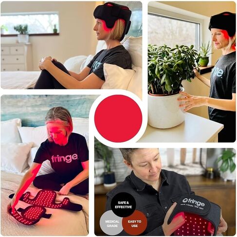 Fringe Red Light Therapy Wrap for Head & Hair, Both Red Light 660nm and Infrared Light 850nm, 360 LED Lights, Sports Recovery in Saudi Arabia