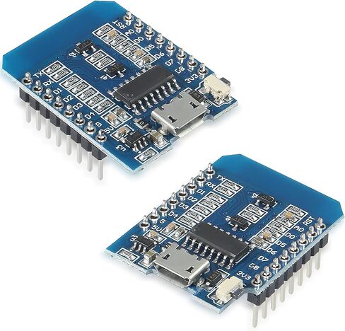 5 قطع ESP8266 ESP-12 ESP-12F NodeMcu Mini D1 Module WeMos Lua 4M Bytes WLAN WiFi قاعدة لوحة تطوير الإنترنت على ESP8266 ESP-12F لـ Arduino، متوافق مع WeMos D1 Mini in Kuwait