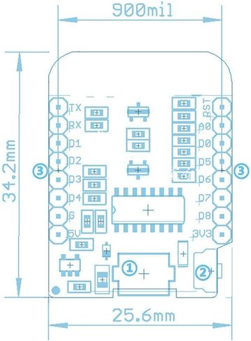 5 قطع ESP8266 ESP-12 ESP-12F NodeMcu Mini D1 Module WeMos Lua 4M Bytes WLAN WiFi قاعدة لوحة تطوير الإنترنت على ESP8266 ESP-12F لـ Arduino، متوافق مع WeMos D1 Mini in Kuwait