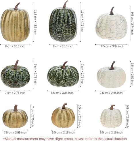 30 Pcs Artificial Pumpkins Set Fall Decorations with Maple Leaves Pine Cones Acorns Berries Assorted Fake Pumpkin for Thanksgiving Halloween Autumn Harvest Home Table Decor in Saudi Arabia