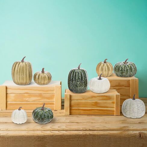 30 Pcs Artificial Pumpkins Set Fall Decorations with Maple Leaves Pine Cones Acorns Berries Assorted Fake Pumpkin for Thanksgiving Halloween Autumn Harvest Home Table Decor in Saudi Arabia