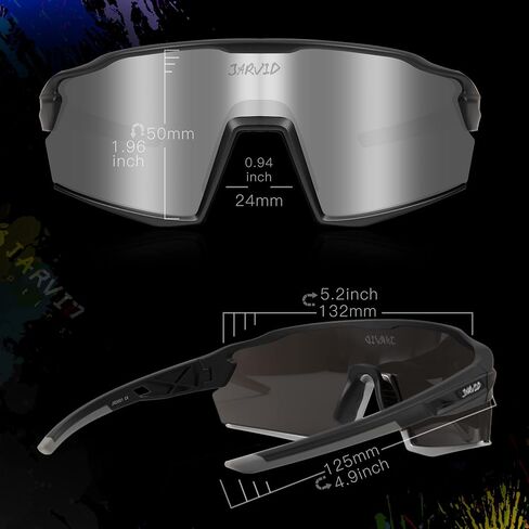 Polarized Cycling Glasses with 4 Lenses Sports Sunglasses for Women Men in Saudi Arabia