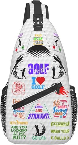 Golf Sling Backpack Golf Sling Bag Golf Crossbody Shoulder Bag Golf Purse Golf Chest Bag For Men Women in Saudi Arabia