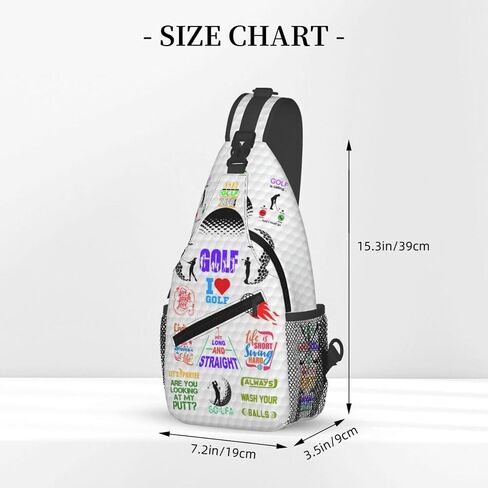 Golf Sling Backpack Golf Sling Bag Golf Crossbody Shoulder Bag Golf Purse Golf Chest Bag For Men Women in Saudi Arabia
