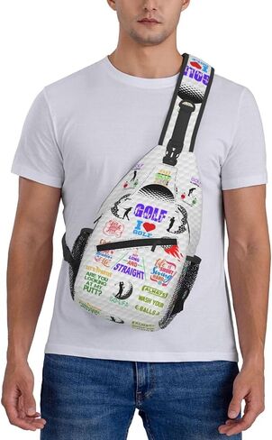 Golf Sling Backpack Golf Sling Bag Golf Crossbody Shoulder Bag Golf Purse Golf Chest Bag For Men Women in Saudi Arabia