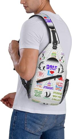 Golf Sling Backpack Golf Sling Bag Golf Crossbody Shoulder Bag Golf Purse Golf Chest Bag For Men Women in Saudi Arabia