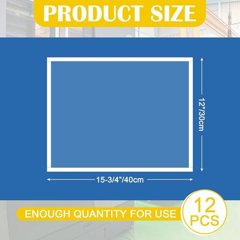 12 قطعة غطاء عدسة خزانة التفجير الكاشطة رؤية واضحة خزانات التفجير الكاشطة غطاء عدسة خزانة السفع الرملي واقي العدسة الداخلي لاستبدال خزانة السفع الرملي، 15.7 * 11.8 بوصة in Kuwait