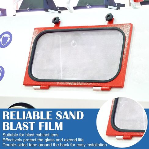 12 قطعة غطاء عدسة خزانة التفجير الكاشطة رؤية واضحة خزانات التفجير الكاشطة غطاء عدسة خزانة السفع الرملي واقي العدسة الداخلي لاستبدال خزانة السفع الرملي، 15.7 * 11.8 بوصة in Kuwait