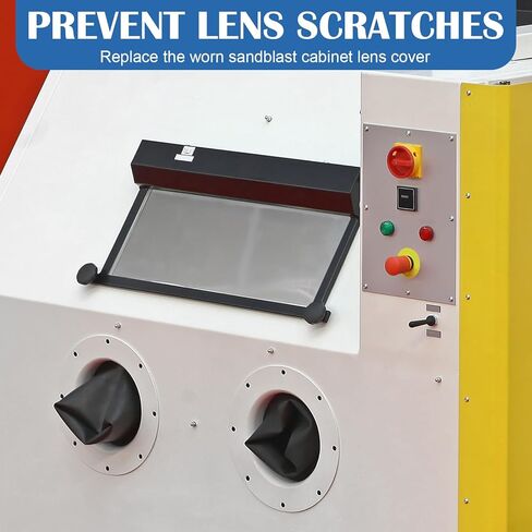 12 قطعة غطاء عدسة خزانة التفجير الكاشطة رؤية واضحة خزانات التفجير الكاشطة غطاء عدسة خزانة السفع الرملي واقي العدسة الداخلي لاستبدال خزانة السفع الرملي، 15.7 * 11.8 بوصة in Kuwait