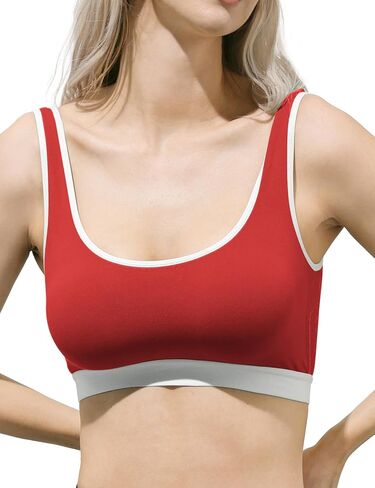 SIXIM Seamless Womens U Back Sports Bra - Scoop Neck Low Impact Wireless Sports Bra Yoga Cami Padded Workout Bra in Saudi Arabia